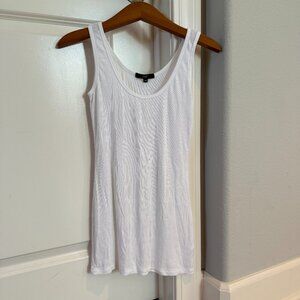 Tart Ribbed Scoop Neck Tank Top White NEW